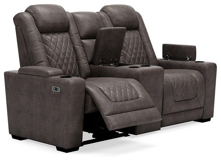 HyllMont Power Reclining Loveseat with Console