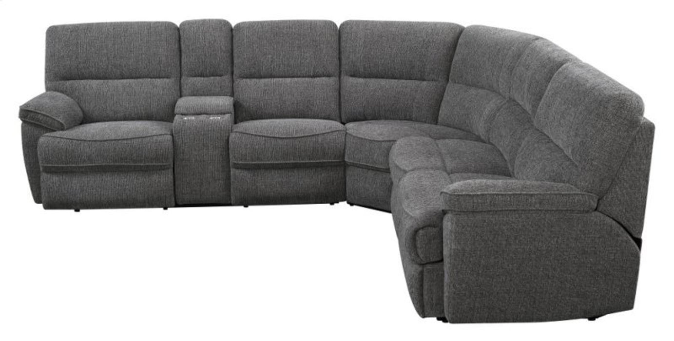 Emerald Home Aurora Sectional Set in Platinum