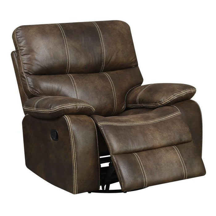 Emerald Home Jessie James Swivel Glider Recliner in Brown image