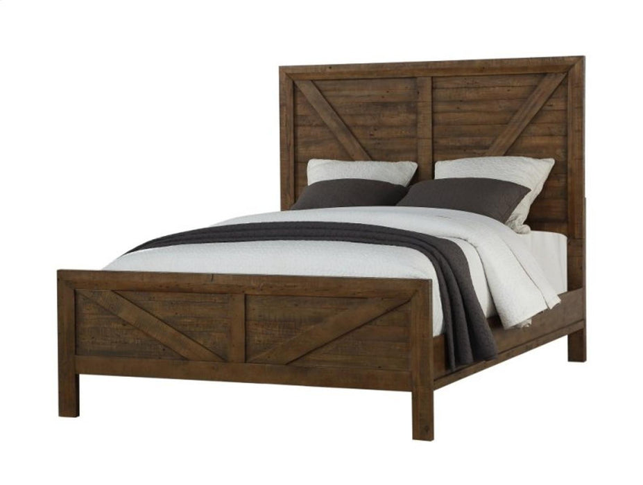 Emerald Home Pine Valley Queen Panel Bed in Brown image