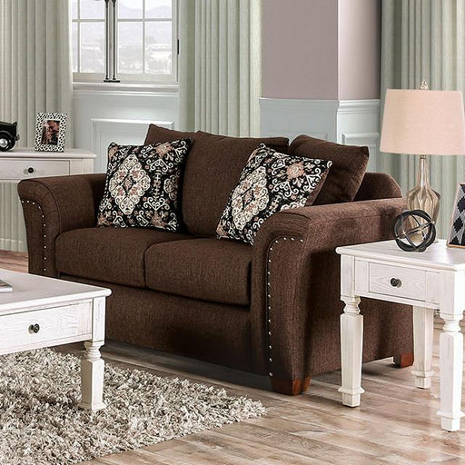 BELSIZE Loveseat, Chocolate/Tan image