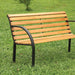 DUMAS Oak/Black Patio Wooden Bench image