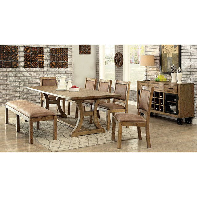 GIANNA Rustic Pine 96" Dining Table