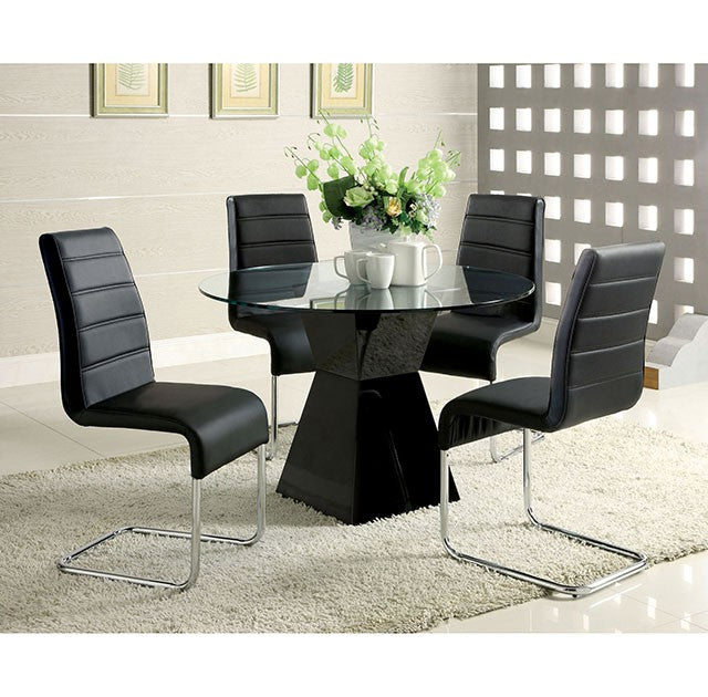 Mauna Black Round Dining Table